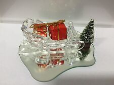 Swarovski Figur Schlitten auf Spiegelplatte 11 cm, Top Zustand !!
