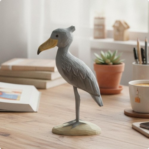 Facettierte holzfigur mit - holzfigur,