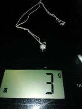 Collier Kette Weißgold  585 gest mit Diamant Anhänger 585 Gold gest.