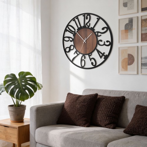 Große wanduhr metall - große,