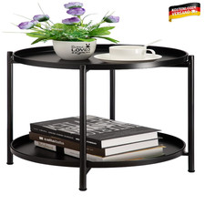 Runder Beistelltisch Schwarz