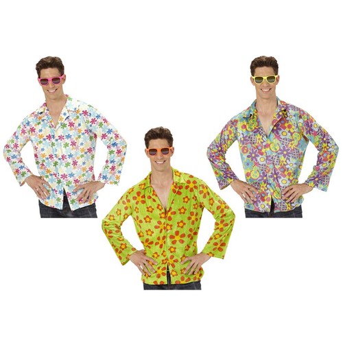 Hippie blumen samthemd - hippie,