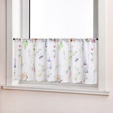 Scheibengardine Blumen Druck