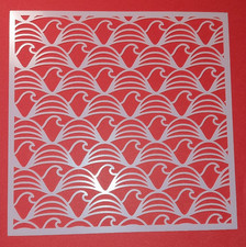 Create a Smile Beach Party Waves Schablone/ Stencil