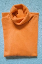 Rollkragen Pullover INCLUDE 55% Seide/45% Kaschmir orange Gr.40/42
