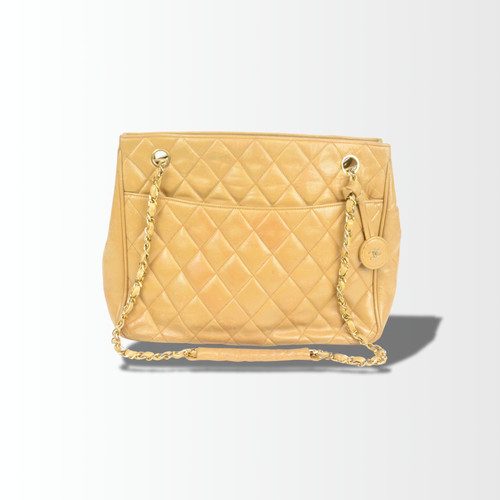 Chanel chain tote bag beige - tote,