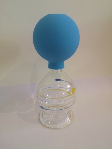 Schröpfglas bunt mit - , saugball