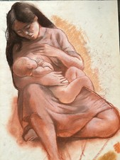 KREIDE ZEICHNUNG AUF PAPIER