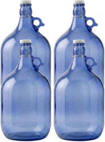 Blaue glasflasche mit - 5l,