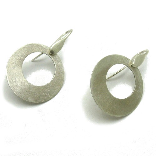 Sterling silber ohrringe matte - silber,
