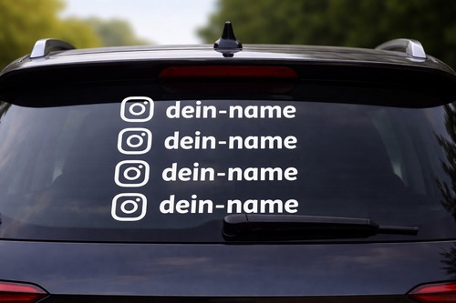 Instagram name aufkleber - 4x,