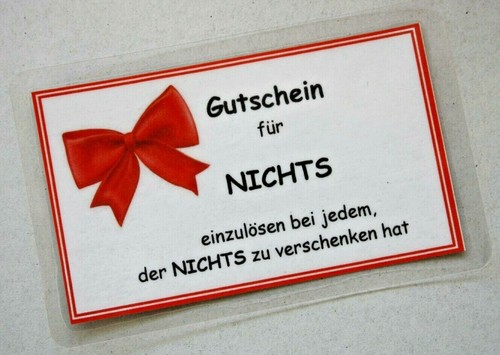 Geschenk nichts scherzartikel - geschenk,