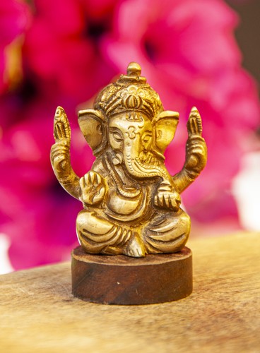 Ganesha messing akazienholz - messing,