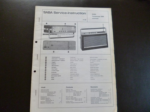Original service manual - original, saba