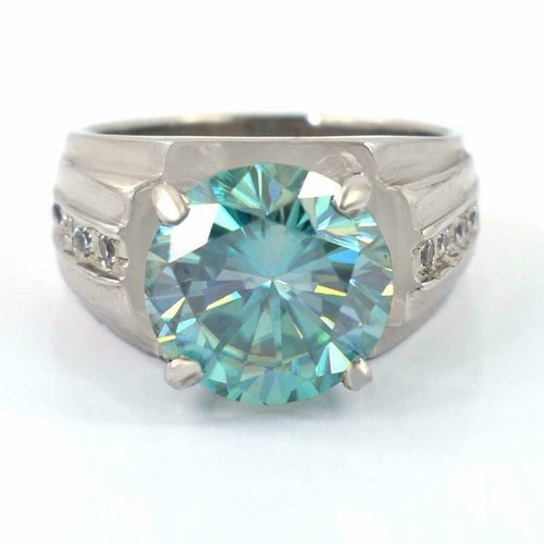 Blauer diamant ring rund - blauer,