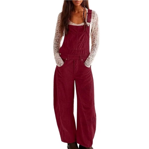 Damen cord latzhose baggy - damen,