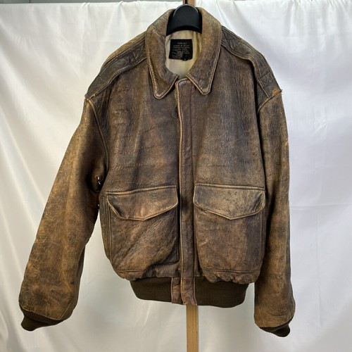 Avirex leder fliegerjacke - leder,