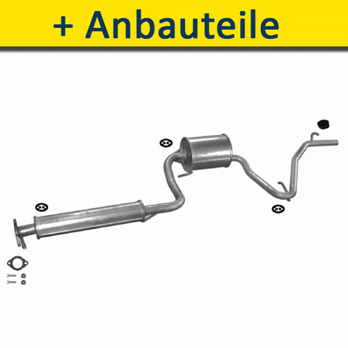 Auspuffanlage mit montagesatz - auspuffanlage,