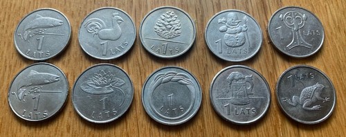 Lats münzen lettland - lats,
