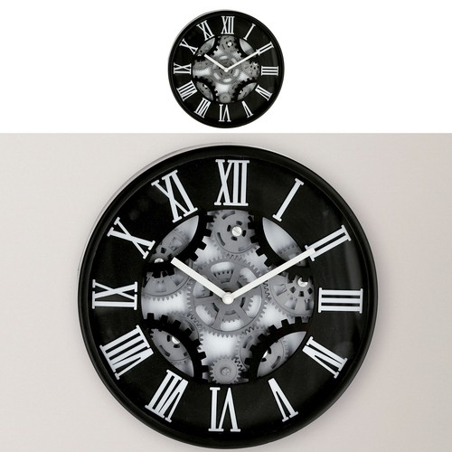 Wanduhr ø30 schwarz - schwarz, analog