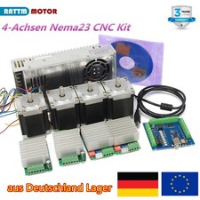 『DE』4 Axis CNC Nema 23 Stepper Motor Driver USB Mach3 Control Board Power Supply
