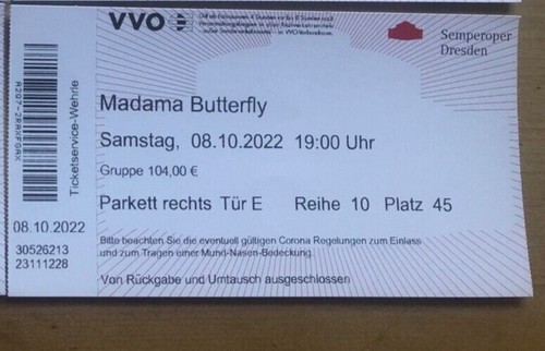 Opernkarte semperoper - 1,