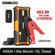 GOOLOO 4000A Auto Starthilfe Jump Starter Ladegerät 12V Booster Powerbank KFZ DE