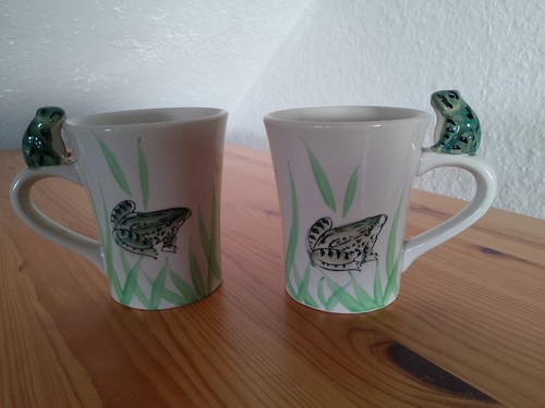 Tassen mit frosch henkel - mit,