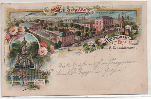 Litho gelsenkirchen schalke - ak,