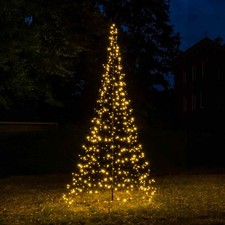 LED Lichterkette Weihnachtsbaum außen 300cm 480 LEDs warmweiß Ø140cm Galaxy