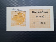 LPG Wertschein - DDR / 0,50 Mark LPG (T) Lichtenstein - Rüsdorf  !!
