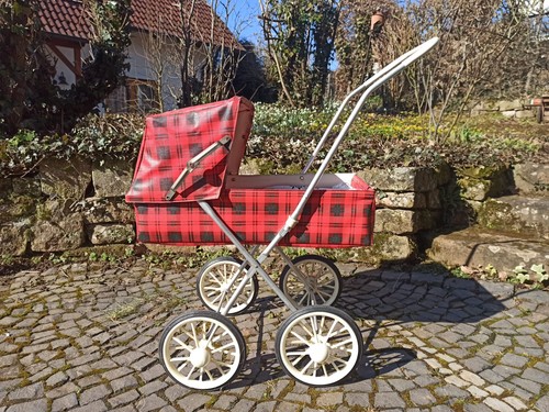 Puppenwagen kariert 70er - puppenwagen,,