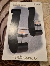 Wandleuchter 2 Stück, Wandkerzenhalter, Mittelalter-Look