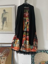 Wunderschönes Farbenfrohes Buntgemustertes  Kleid Gr. 50  Fließend Weich 100 % B