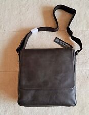 Neue braune Herren Vollrindsleder-Crossbag mit längenverstellbarem Schultergurt