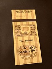 Matchbook Cover - La Rapiere