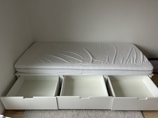 Jugendbett Einzelbett mit Lattenrost und Matratze, 90x200 Cm
