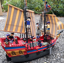Playmobil Piraten Flaggschiff  Zubehör Mannschaft Beiboot  2000geobra 3940 