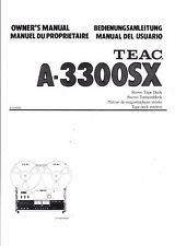 TEAC Bedienungsanleitung user manual owners für A- 3300 SX englisch deutsch Copy