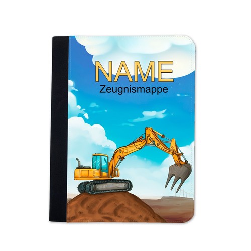 Zeugnismappe bagger - zeugnismappe,