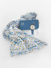 3teiliges Accessoire-Set - Schal + Uhr + Geldbörse