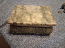 schöne Marmor Schatulle/ Stein 1950-1960 er Jahre Old Vintage