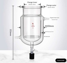 1000ml Glasreaktor Doppelwand