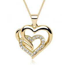Herz Kette Zirkonia Anhänger