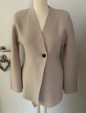 Zara Lana Wolle Strick Blazer Blogger Jacke Instagram Lässig Sold Out Beige Top