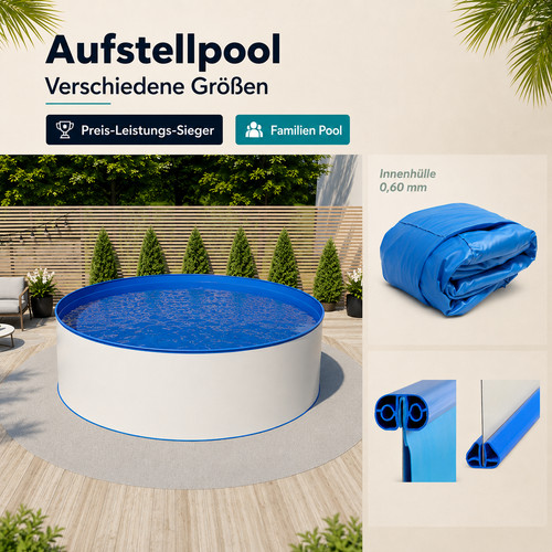 Stahlwandpool rundpool blau - stahlwandpool,