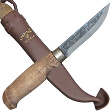 MARTTIINI Oy Jagd- Outdoormesser "Lumberjack Carbon" Birke gebeizt Lederscheide