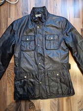 Stefano Conti butterweiche Echtleder-Jacke Parka M braun wattiert Lamm wie NEU 