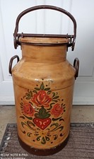 Alte Edelstahl Milchkanne -