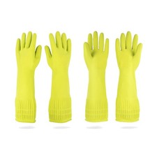 Gummihandschuhe  2 Paar Haushalt Reinigung Handrückenschutz